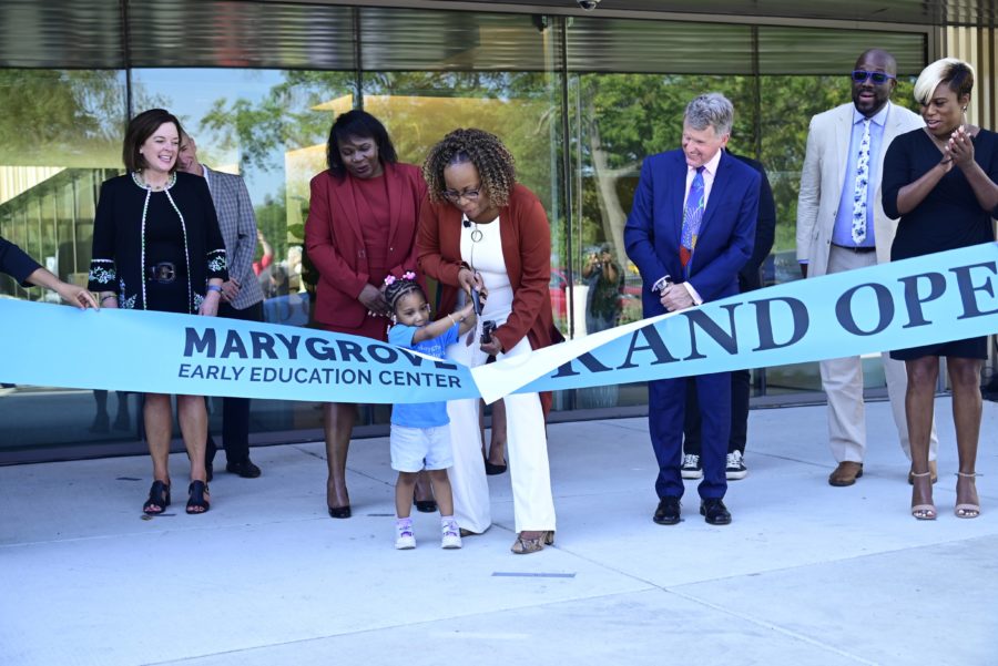 The ribbon cutting for the Marygrove Early Education Center takes place in September 2021