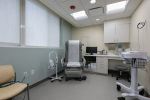 Ultrasound room at the Mercy Health Clinic at Tabernacle CDC's "The Hub"
