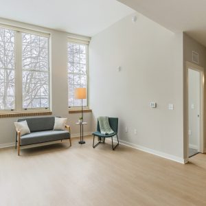 Interior view newly renovated Walter French Middle School