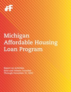 Cover of the Michigan Affordable Housing Loan Program impact report